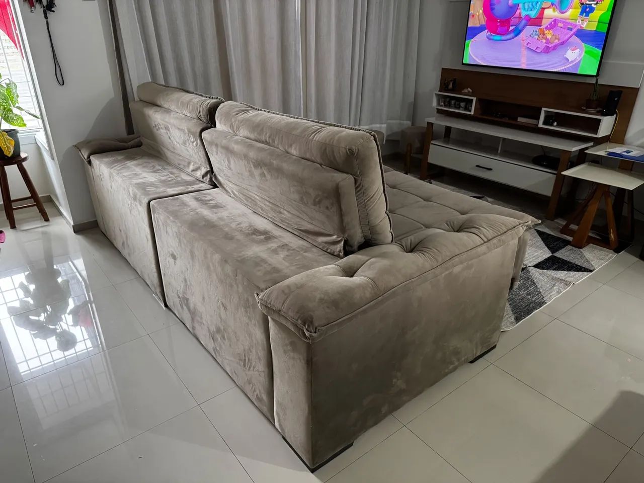 Sofá retrátil e reclinável 270cm  - Foto 4