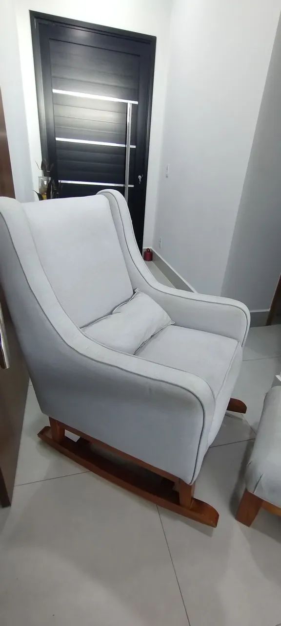 Poltrona de balanço com puff  - Foto 4
