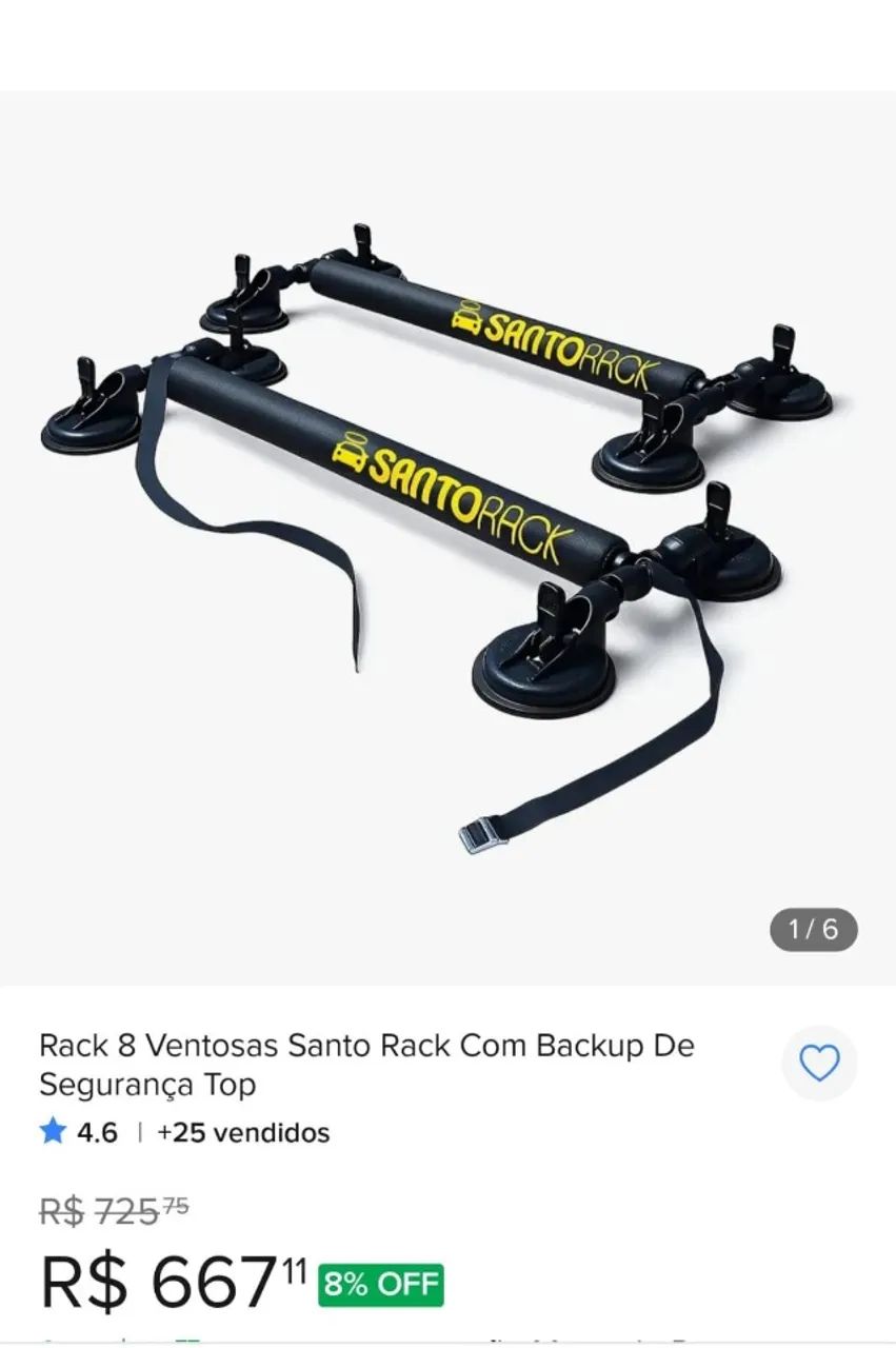 Rack de oito ventosas (Santo rack)