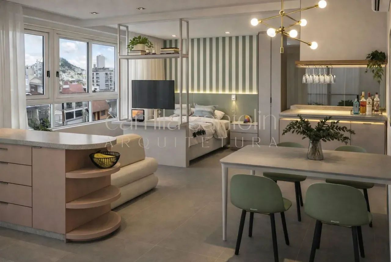 Studio com 40,39 m², 1 vaga, no Centro de Florianópolis