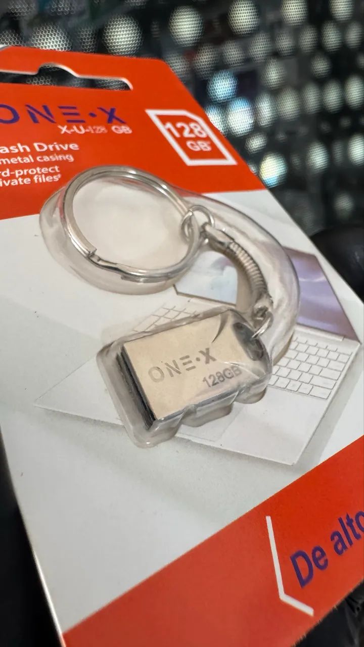 Pendrive 128GB Chaveiro Metal - Foto 2