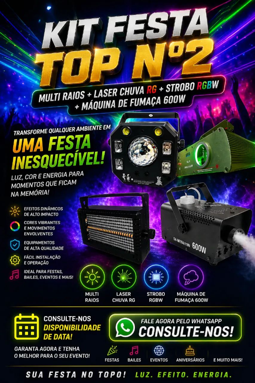 Aluguel de jogos de luz, fumaça,laser,par led etc - Foto 2