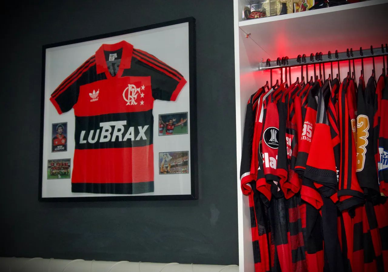 Manto rubro negro 1988 Flamengo  - Foto 4
