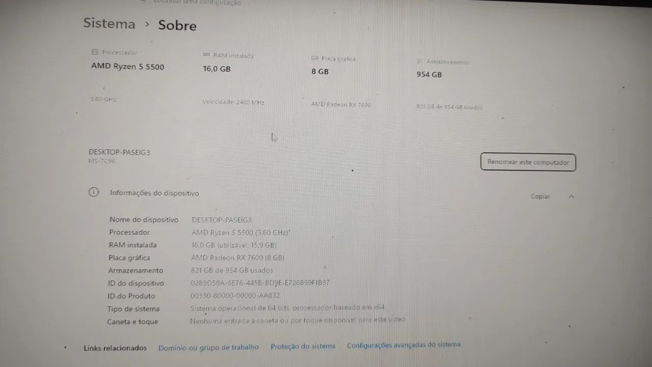 Pc Gamer com RX 7600 - Foto 2