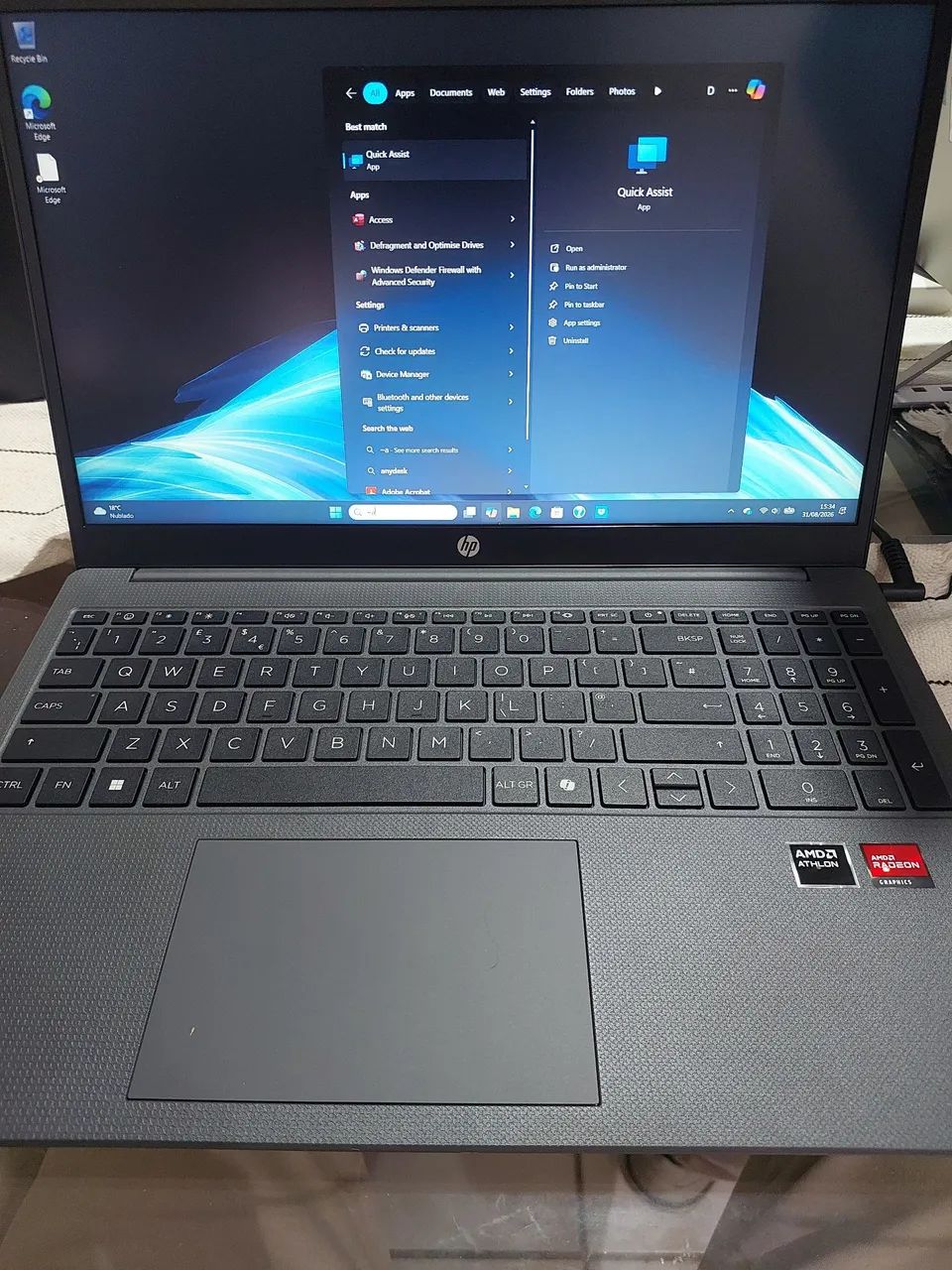 Notebook HP 15 polegadas