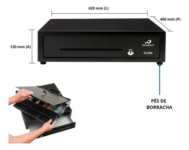 Gaveta De Dinheiro Bematech Gd-56m Automática Preta - Foto 3