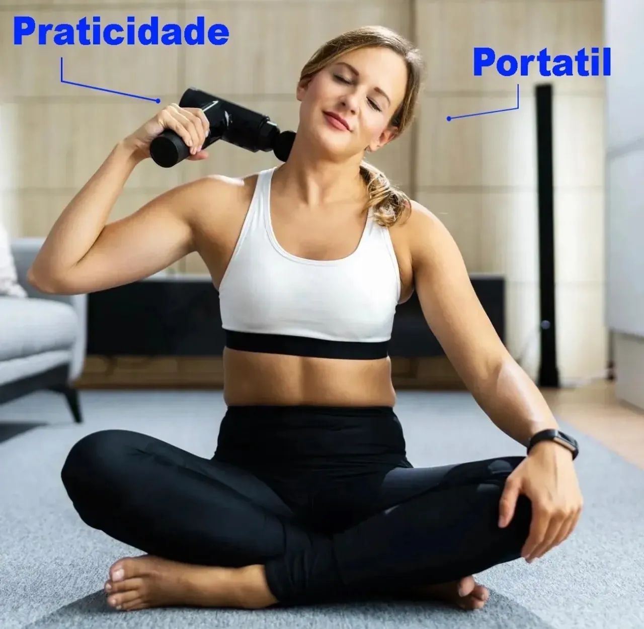 Massageador portátil com bateria recarregável  - Foto 3