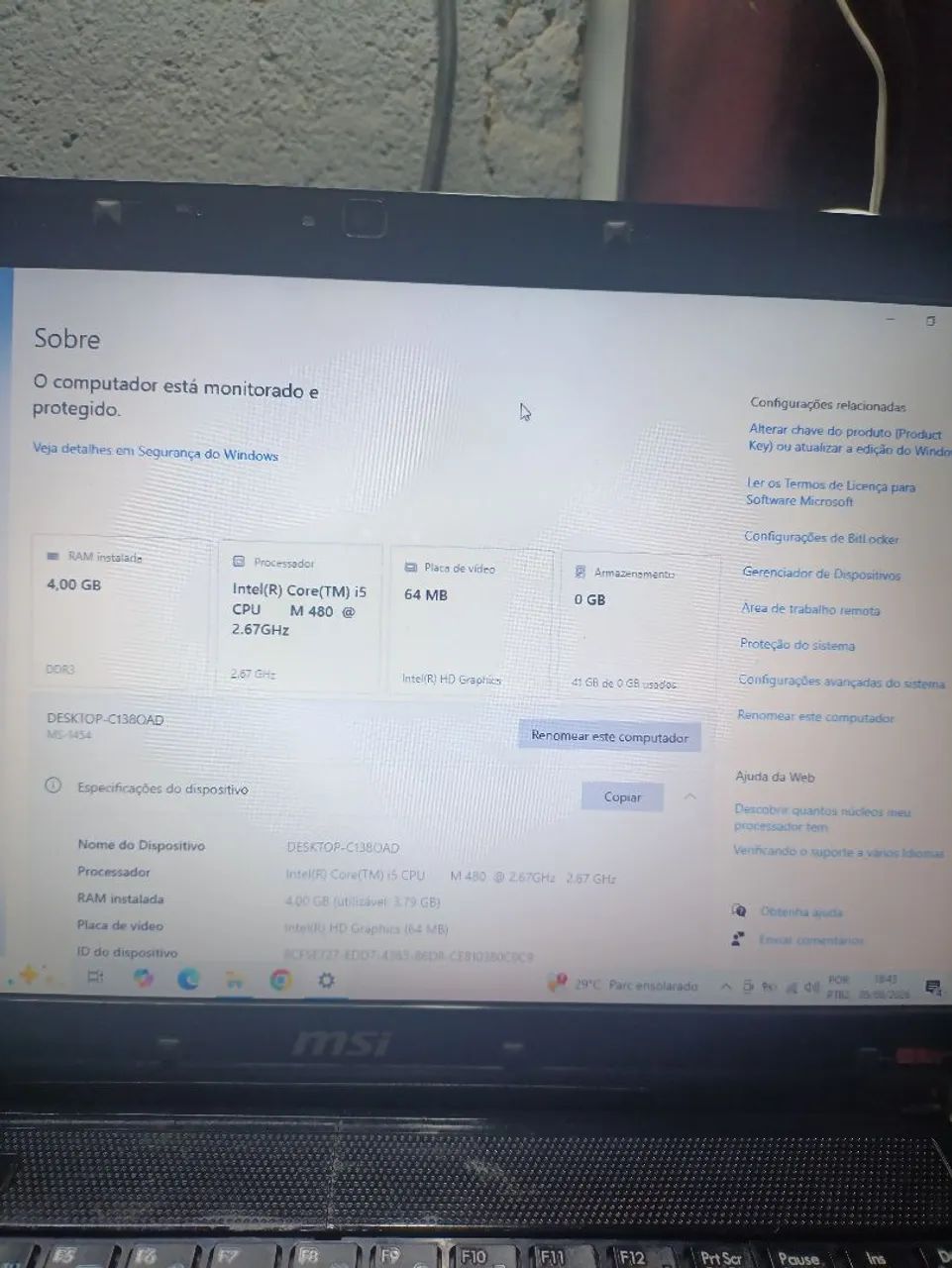 Notebook MSI 1454 - Foto 3