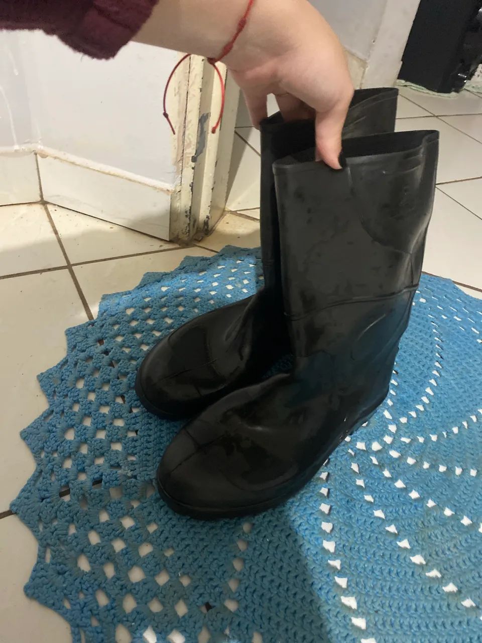 Capa de chuva tm: M (blusa e calça) e bota tm 40 - Foto 2