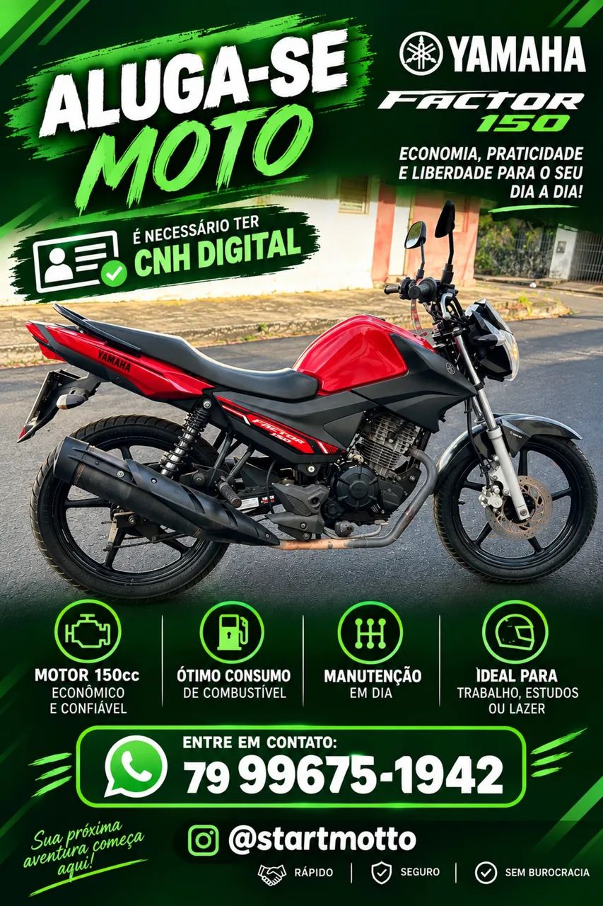 Locação / Aluguel de moto 