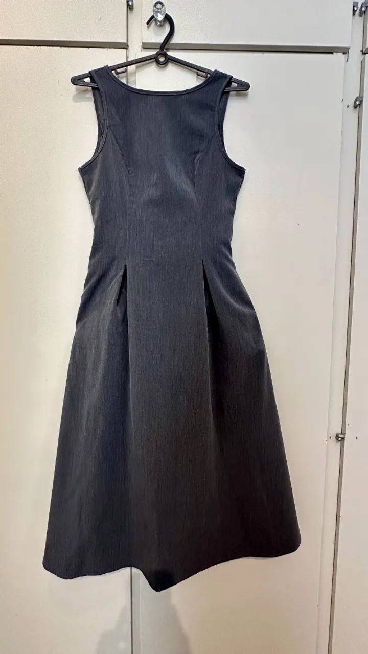 Vestido Midi Alfaiataria Cinza - completamente Novo - Tamanho P/36 - Social Elegante - Foto 3