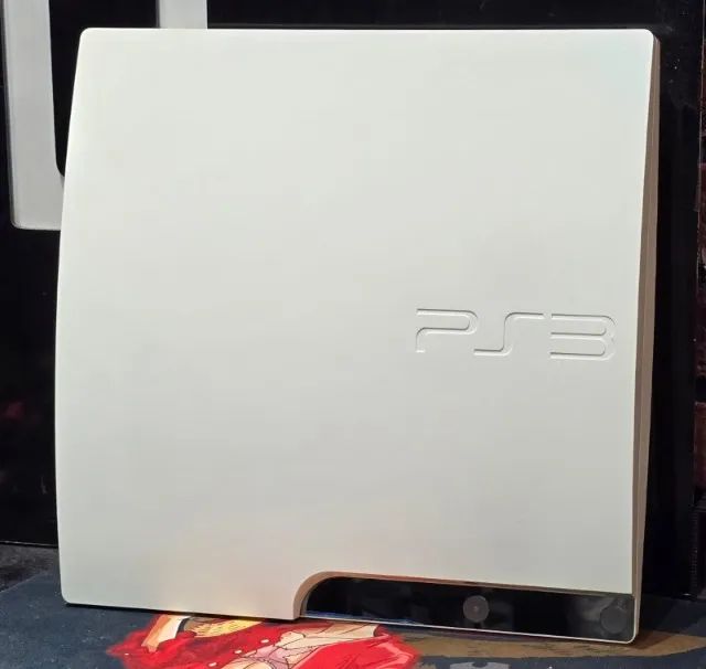 Console PS3 Slim Classic White Com Base 