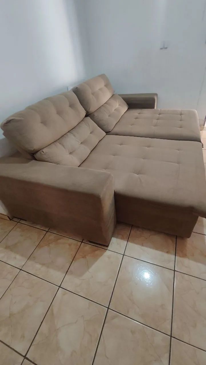 Sofá Retrátil e Reclinável 4 Lugares 2,5m - Foto 4