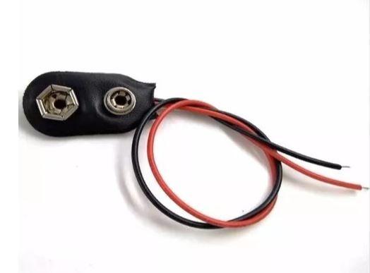 COD-CP50 KIT 2 Unidades Conector Cabo De Bateria 9v S/ Plug Arduino Automação Robotic