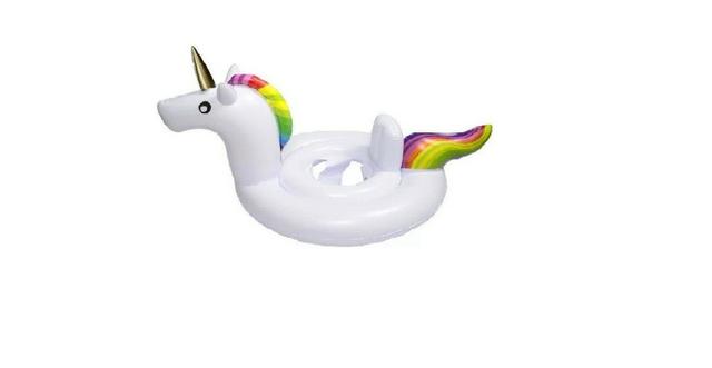 Boia de piscina unicornio para crianças
