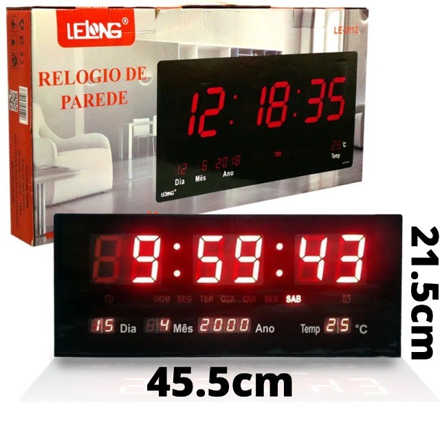 Relogio de parede Grande 45X25 lelong(honestidade e qualidade JK eletrônicos)