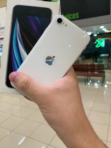 iPhone SE branco na caixa com garantia - estamos abertos 