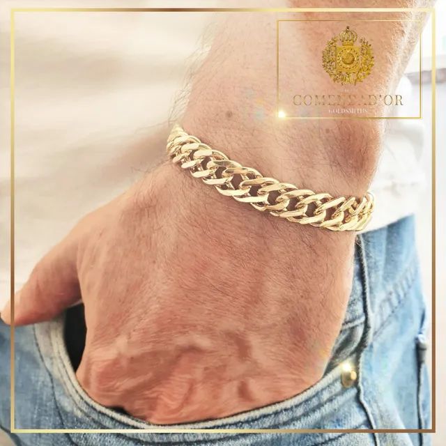 Pulseiras Masculinas em ouro 18k, feitas sob medida e personalizadas pra cada cliente! - Foto 3
