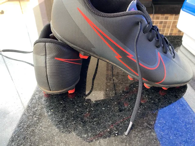 100 - chuteira nike mercurial vapor 13 elite sg azul preto