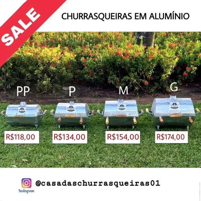 CHURRASQUEIRAS EM ALUMÍNIO A PARTIR DE $100 - Foto 4
