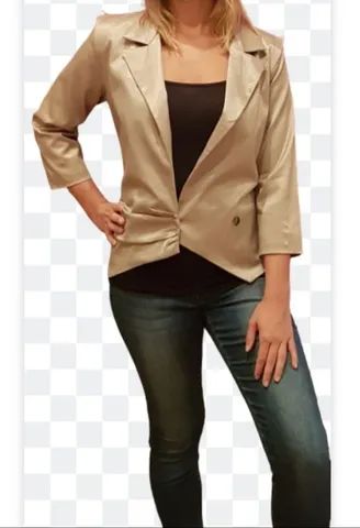 Blazer Curto Rayon Acetinado  - Foto 3