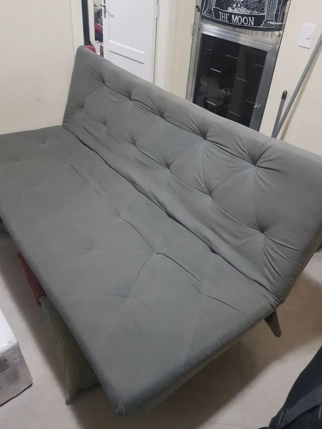 Sofá reclinável Essencial Estofados Austria de 3 lugares cor cinza de suede