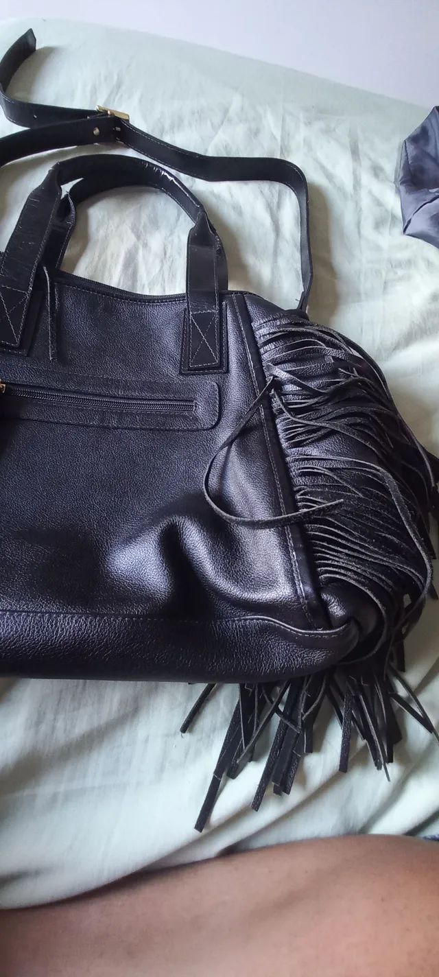 Bolsa em couro legítimo / grande  - Foto 3