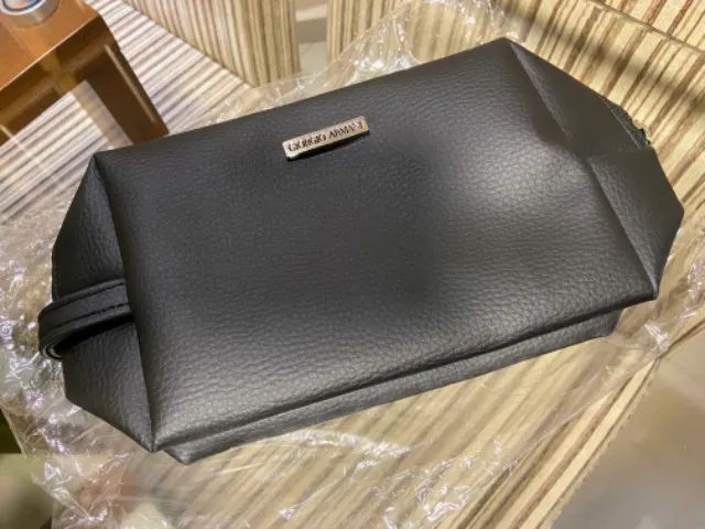 Necessaire Armani couro legítimo original