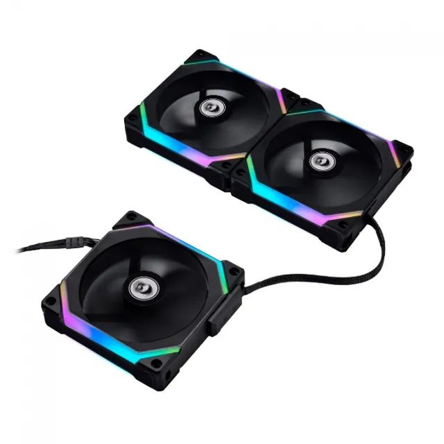Kit 3 Cooler Fan Lian Li Uni Fan Redragon Spec 120mm ARGB Black UF-SL120-3B SI - WZetta - Foto 3