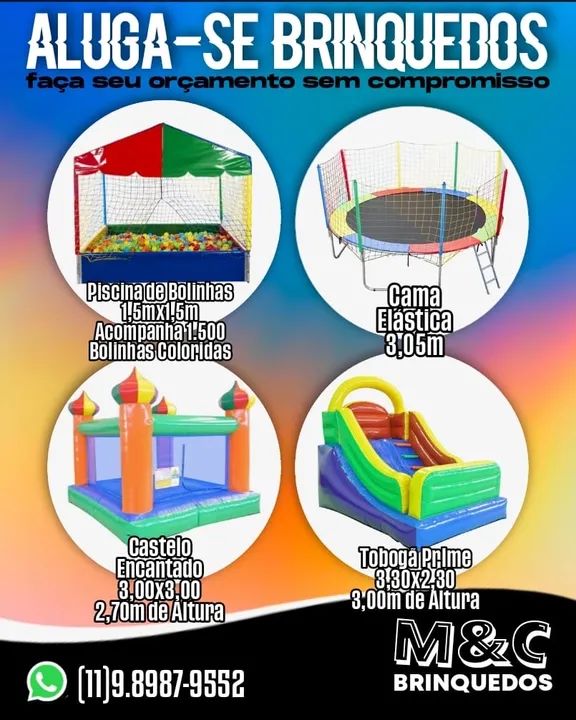 Aluguel de brinquedos/ Pula Pula/ Cama elástica/ Piscina de bolinha - Foto 5
