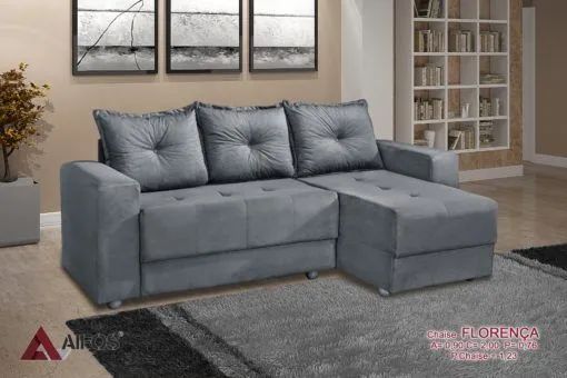 Sala escritório sofá com chaise  - Foto 4