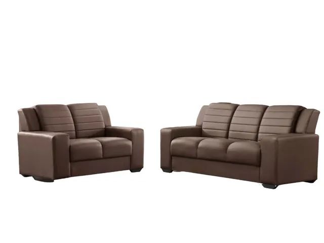Sofá 2×3 Lugares Corino com Molas e Espuma D33 l75