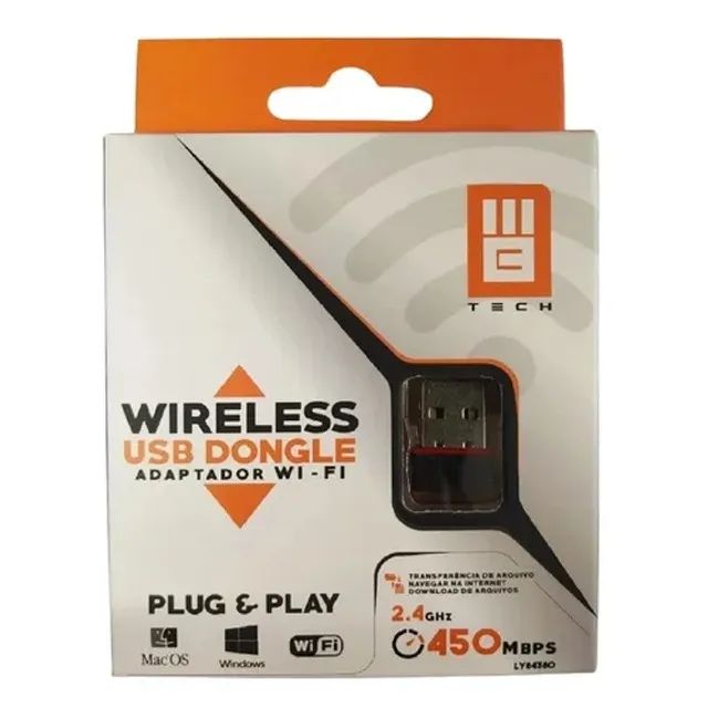 Adaptador Wireless Usb Nano 2.4ghz 450mbps- Plug e Play Usb Dongle - Foto 5