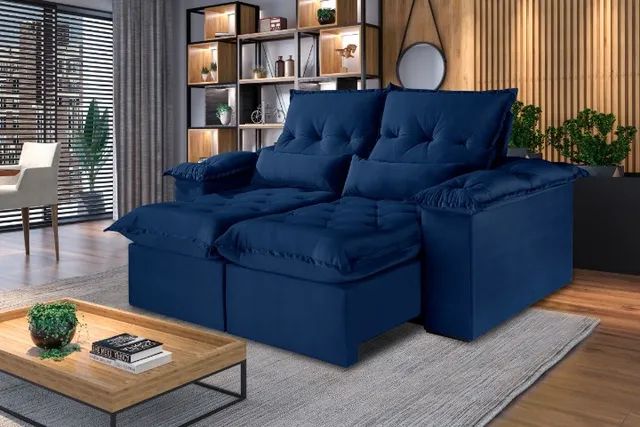 sala sofa top de linha retratil e reclinavel de 230 cm 4 lugares - Foto 3