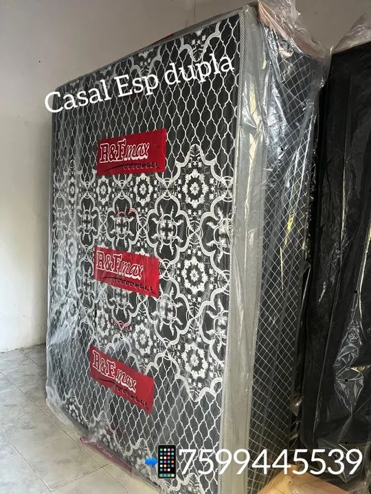 Conforto e qualidade, cama box casal espuma D28!