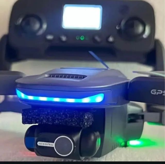 Drone l200 pro + 3 baterias + cartão 128gb gimbal 2 eixos gravação 2.7k gps