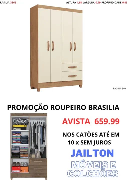 PROMOÇÃO DE GUARDA ROUPA SOLTEIRO TEMOS APARTI DE  - Foto 2
