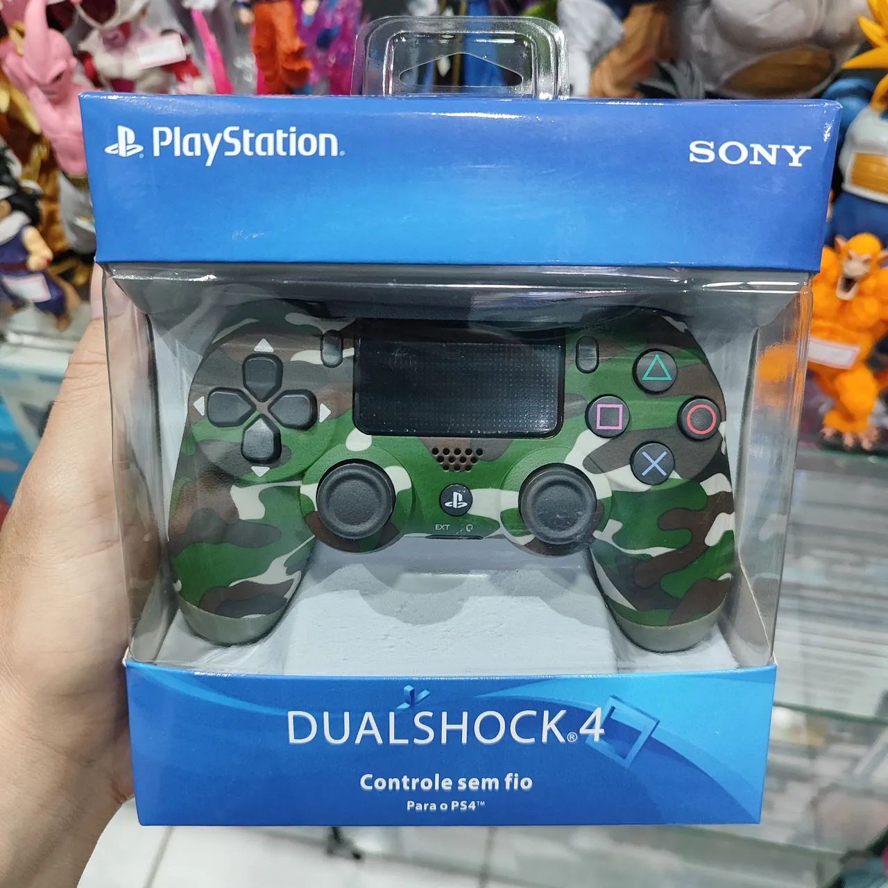 Controle para PS4 Verde Camuflado Novo acompanha Cabo USB - Aceito Olxpay e Faço Envio