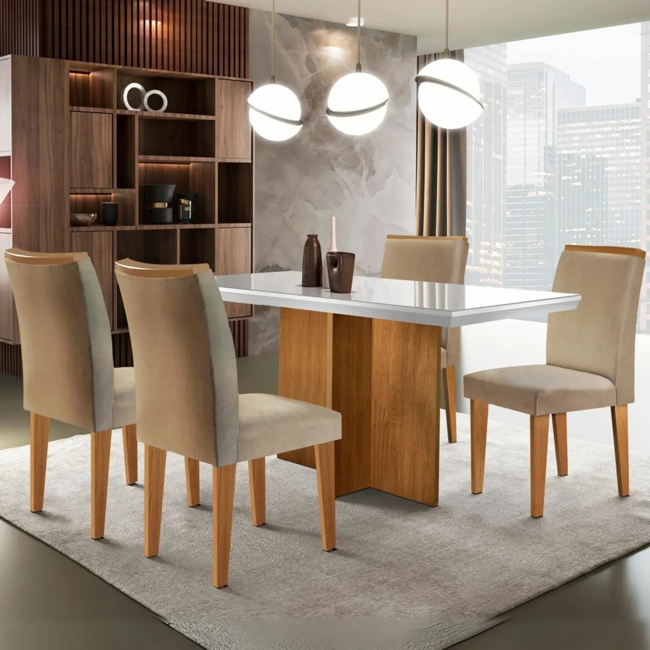 Mesa de Jantar 4 Cadeiras Vegas tt54