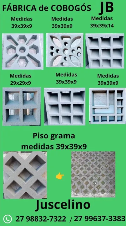 Cobogó/comugol/piso grama.