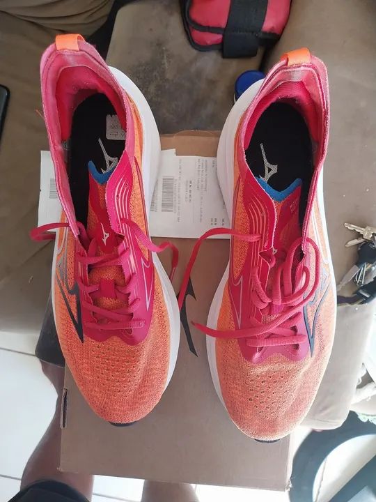 Tênis Mizuno Wave  - Vermelho e Laranja - Número 41 faco.rolo tbm. - Foto 5