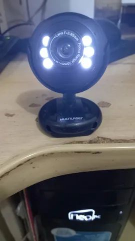 Webcam multilaser nova sem Uso 720 megapixels,leve,preta,com copia nota de compra ,usb .