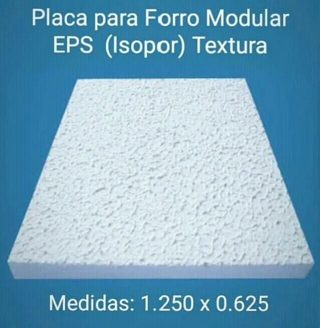 Placa para Isoforro. Modulado (Isopor) 