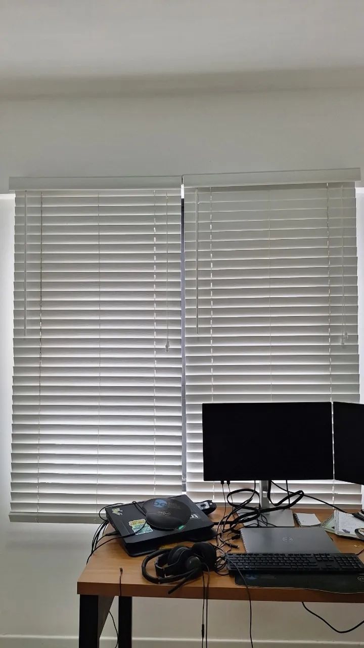 Persiana Horizontal Pvc 50mm Branca 0,80m (L) X 1,60m (H) Luxo Branco