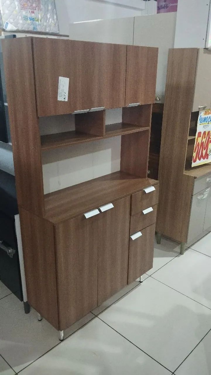 Armário de Cozinha Amadeirado Novo