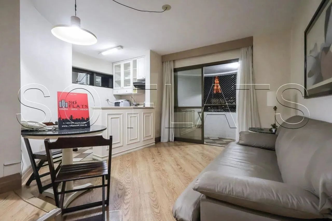 Apto no Paulista Wall Street disponível para locação com 49m², 1 dormitório e 1 vaga nos J
