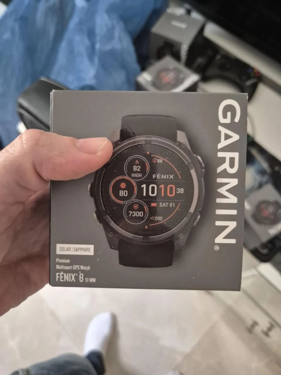 Relogio Garmin Fenix 8 - 51mm Solar Saphira Titanium Carbon - Foto 4