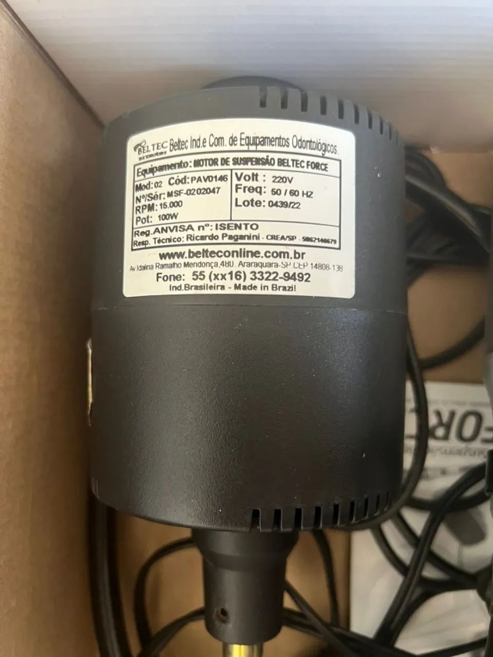 Aparelho Motor de Suspensão Mandril Beltec Force - Foto 2