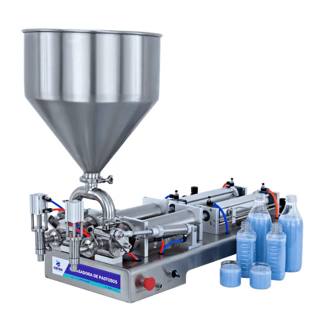 Envasadora de 2 Bicos para Líquidos Pastosos 100-1000 ml