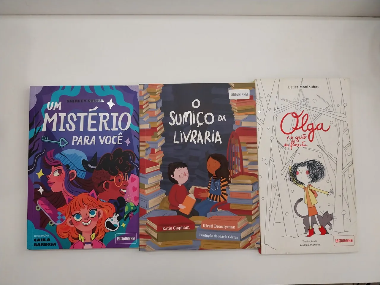Livros infantis - Um Mistério Para Você, O Sumiço da Livraria e Olga e o Grito da Floresta